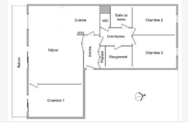 VILLEURBANNE – à vendre T4, 3 chambres, traversant rénové de 90 m² avec balcon, cave