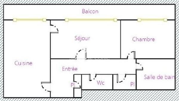 PROCHE DES PASSAGES - BALCON - CALME - À RÉNOVER
