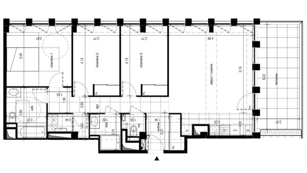 Appartement à vendre 4 pièces 93 m² Lyon 3