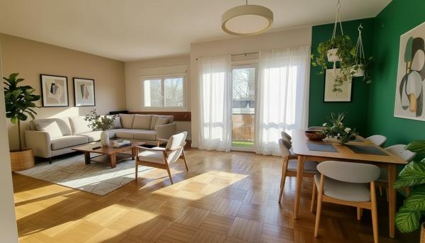 T4 pièces avec balcon et parking