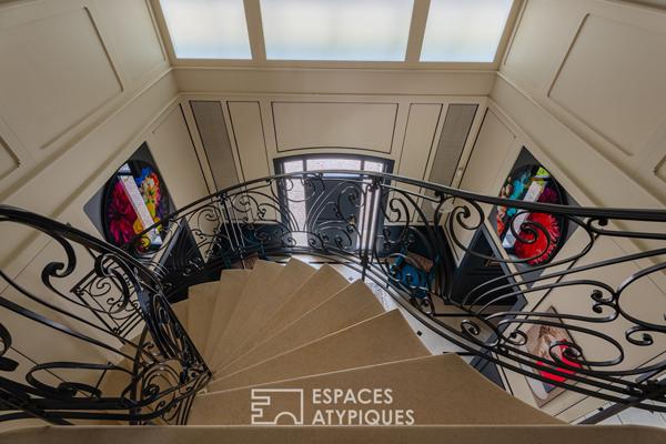 Maison d’architecte avec piscine chauffée et vue sur la vallée