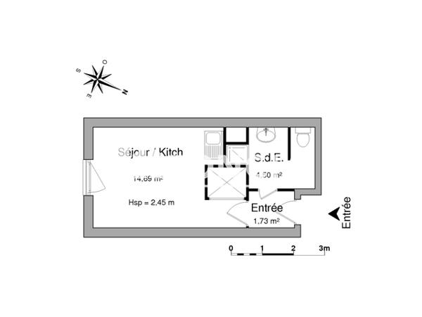 Location Studio 20.92 m² - 77/79 AVENUE GENERAL DE GAULLE Albi 81000