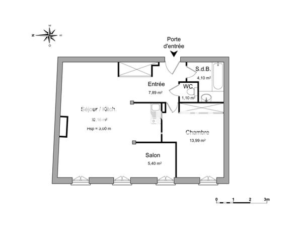 Location Appartement 2 pièces 64.65 m² - 88 RUE A.LBERT TOMEY Carcassonne 11000