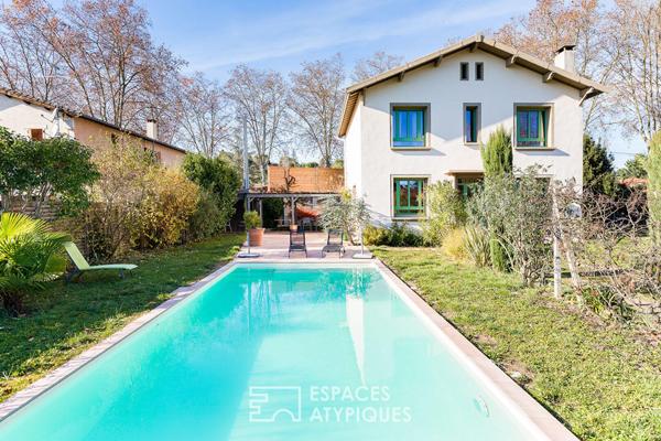 Maison de ville rénovée avec jardin et piscine à RABASTENS