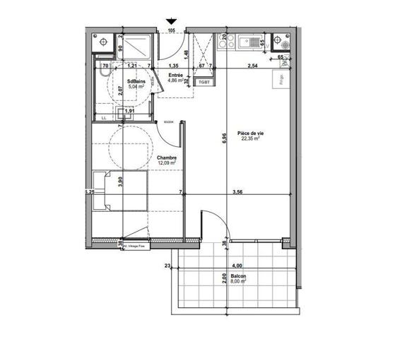 Appartement à vendre 2 pièces 44 m² Aumetz