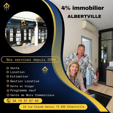 Appartement Albertville 2 pièce(s) cave parking jardinet