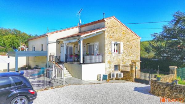 Charmante maison en pierre avec piscine et suite parentale  115 m² habitables