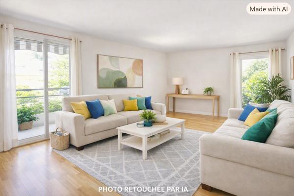 MARGENCY. 3 PIÈCES AVEC BALCON – DOUBLE SÉJOUR 30 M² – 2? CHAMBRE POSSIBLE – PARKING