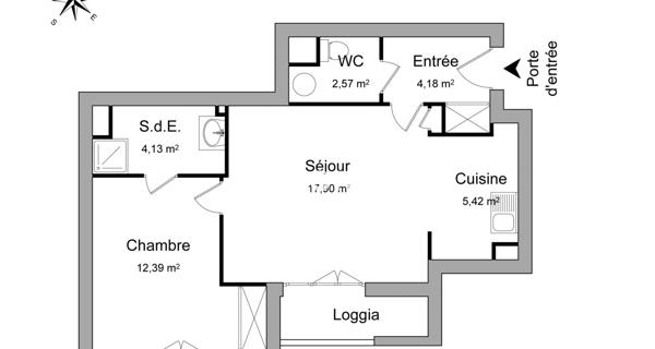 Location Appartement 2 pièces 46.59 m² - Le Plessis-bouchard 95130