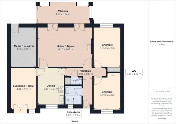 Saint-Privé (89220) Pavillon plain-pied 2 chambres avec grand garage et terrain clos.