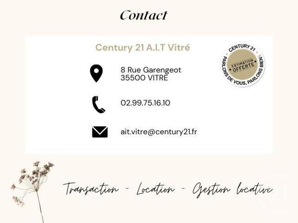 Maison à vendre  6 pièces - 142 m2 VITRE - 35