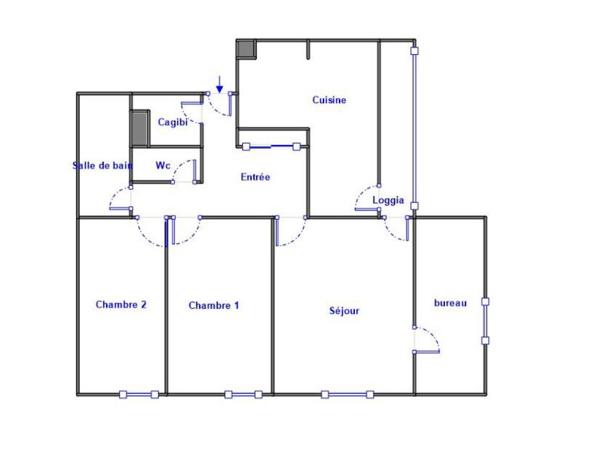 À louer - Appartement F4 avec 3 chambres à Montigny-lès-Cormeilles - loué nu - parking