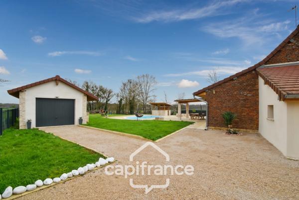 Propriété de charme proche Louhans (71500) – Authentique ferme bressane rénovée, 165 m², piscine, 4 chambres, terrain clos