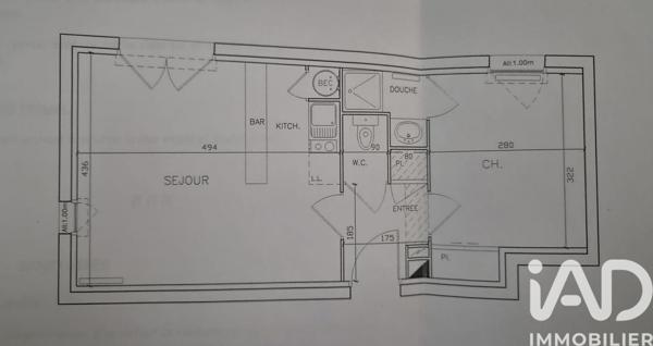Appartement à vendre 2 pièces 37,67 m² Rezé