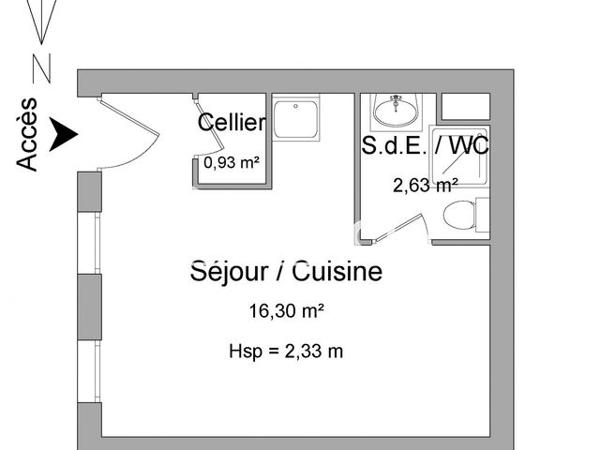 Location Studio meublé 19.86 m² - AVENUE DU GABARET La Rochelle 17000