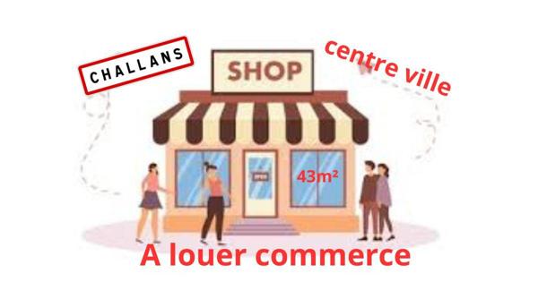 Location boutique/local commercial 43 m² Challans