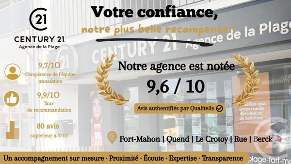 Maison à vendre  3 pièces - 37 m 2   FORT MAHON PLAGE  - 80