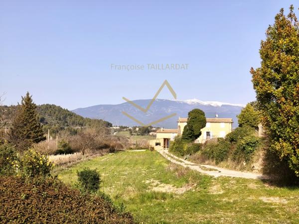 Mormoiron (84570) Maison en pierre au calme avec magnifique vue + atelier d'artistes et garage indépendant