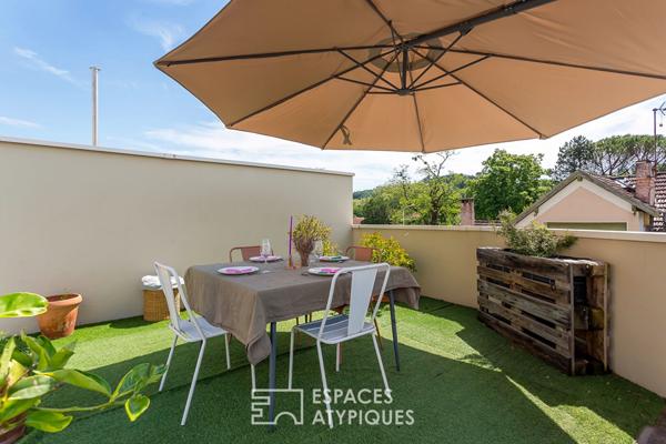 Appartement contemporain avec terrasse et vue dégagée