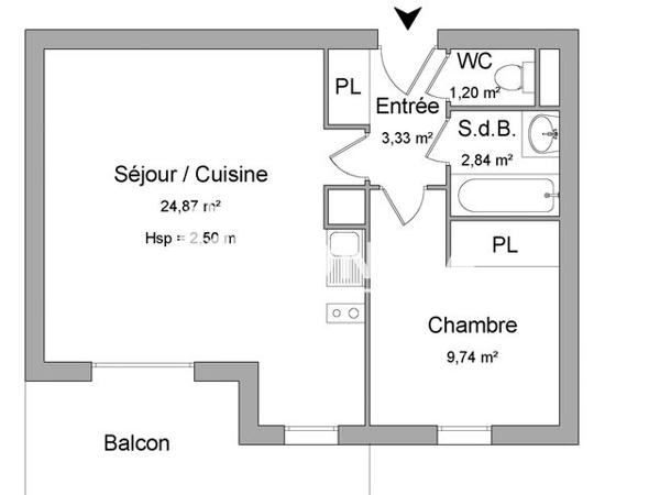 Location Appartement 2 pièces 42 m² - 229 RUE MARCELLE DAVET Montauban 82000