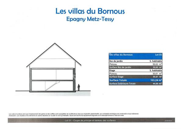 Maison mitoyenne en duplex de 103.24 m², à Epagny Metz-Tessy