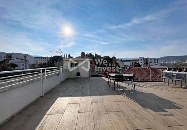 Appartement de type 2 avec spacieuse terrasse de 76 m2.
