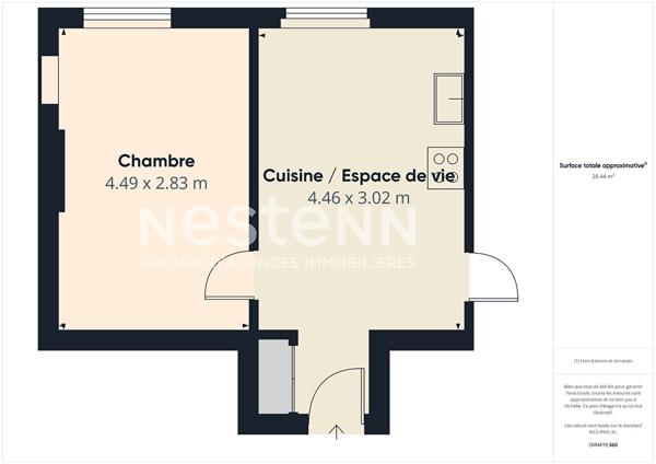 Appartement Paris 2 pièce(s) 36.25 m2