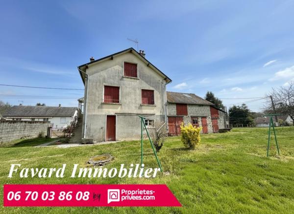 Maison de village avec grand terrain plat - Beau potentiel - Chamberet