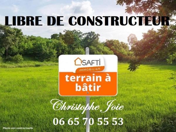 1000 m² plats,  libre de constructeur