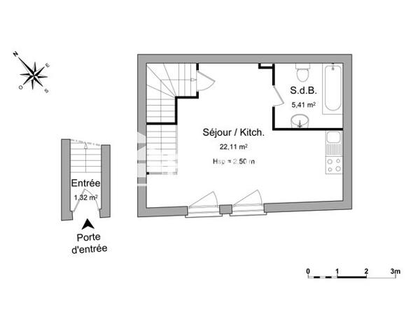 Location Studio 28.84 m² - 3/5 RUE DES EGLISES Saverne 67700