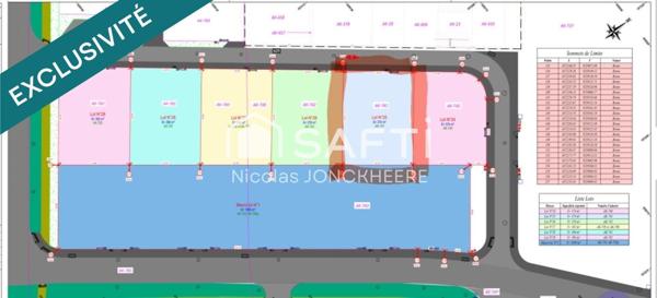 Terrain Annezin 374 m² - Sud-Est