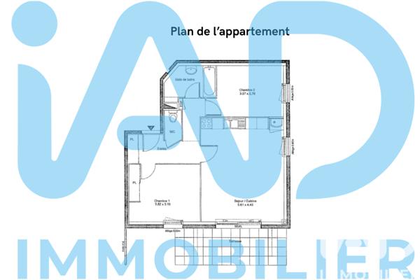 Appartement à vendre 3 pièces 61 m² Concarneau