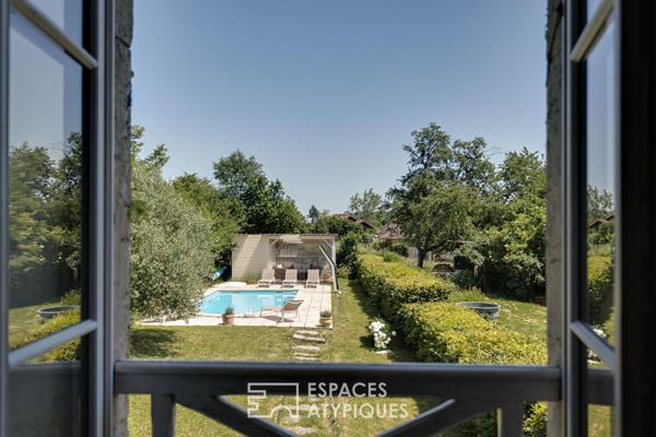 Maison de caractère avec piscine au calme