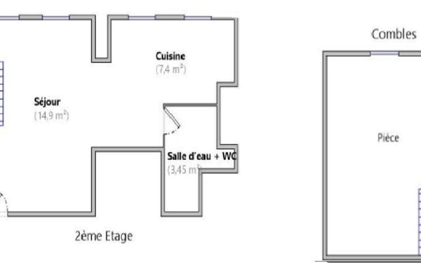 Appartement à louer    1 pièce • 25,75 m2 Fontainebleau