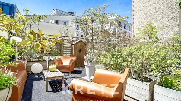 Loft avec jolie terrasse arborée