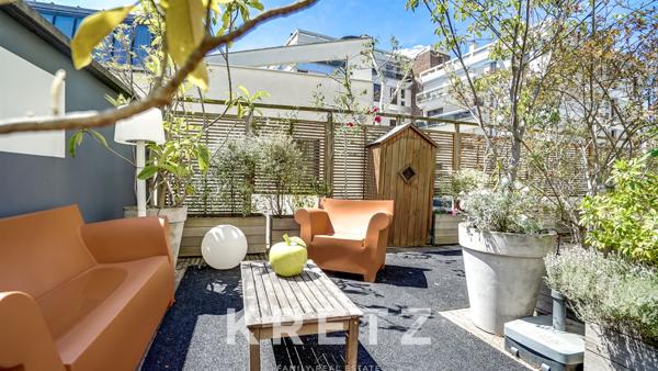 Loft avec jolie terrasse arborée