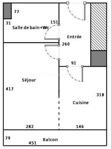 Appartement de 23 m²