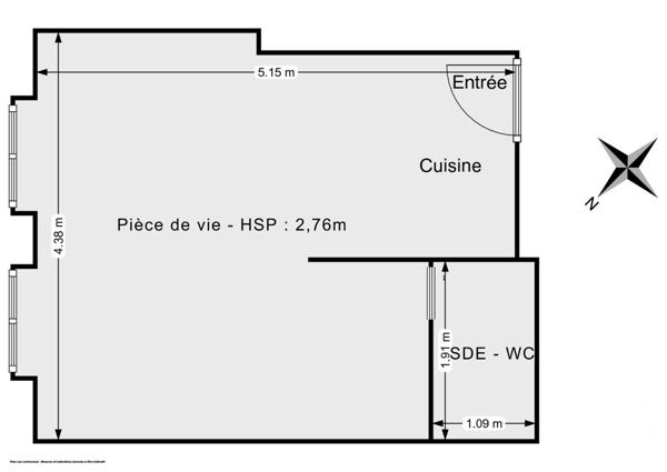 Appartement Studio à vendre  1 pièce - 22,25 m2 PARIS - 75011