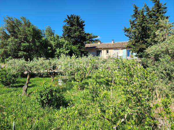 Sur la commune de Mérindol, en campagne et dans un environnement agréable, découvrez cette maison d’environ 110 m² actuellement divisée en deux appartements totalement indépendants, offrant de nombreuses possibilités.

L’ensemble est situé au premier étage et bénéficie de deux terrasses permettant son accès.

Un espace de type 2 et d'environ 51 m2, comprend une pièce de vie climatisée avec cuisine équipée et aménagée. la chambre d'environ 20 m2, peut facilement être modulée afin de créer une pièce supplémentaire (chambre, bureau, dressing......). Une salle d'eau ainsi qu'un wc  indépendant le complète.

Le second espace, de type 3 et rénové, propose une agréable pièce de vie avec vue dégagée sur les champs ainsi qu'une cuisine moderne et fonctionnelle. La première chambre, exposée plein sud et d'une superficie de plus de 11 m2 dispose d'un point d'eau. La deuxième chambre de plus de 12 m2 donne accès à la salle d'eau.

Le rez-de-chaussée offre de nombreux espaces annexes comprenant un garage, plusieurs zones de stockage ainsi qu’une buanderie. Une cuisine d’été ouverte sur une terrasse permet de profiter pleinement des extérieurs et de la vue dégagée.

Ces espaces de vie peuvent facilement être réunis afin de ne former qu'une seule et grande habitation.

Implantée sur une terrain d'environ 1500 m2 agrémenté d'une vingtaine d'oliviers, cette propriété dispose également de nombreux atouts : assainissement autonome conforme, toiture isolée, forage, garage et plusieurs places de stationnement.

Un bien aux multiples possibilités, idéal pour les amoureux de calme et de nature.