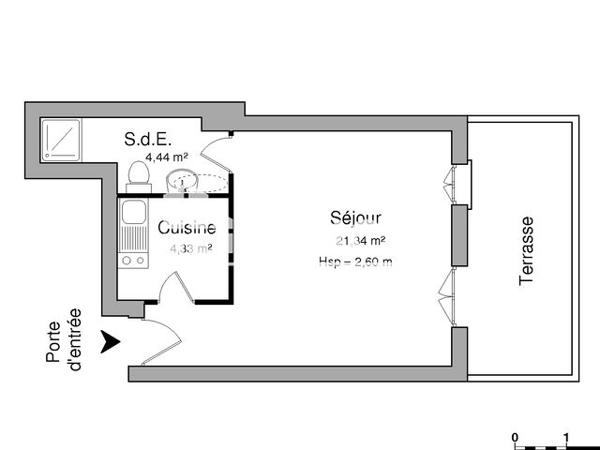 Location Studio 30.11 m² - 13 RUE DU CLOS SCELLIER Mantes La Jolie 78200