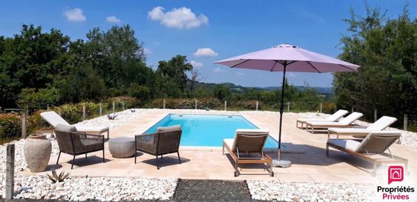 Superbe propriété de plain-pied, piscine et parc de 6 400 m²