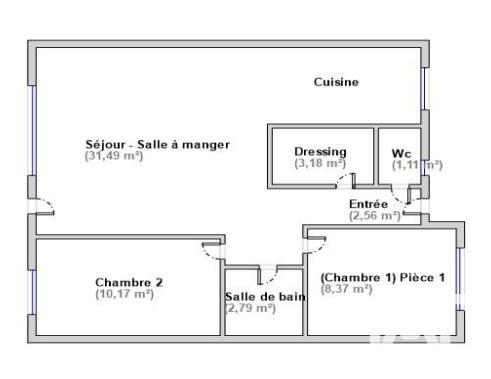 Maison à vendre 3 pièces 59,67 m² Chatou