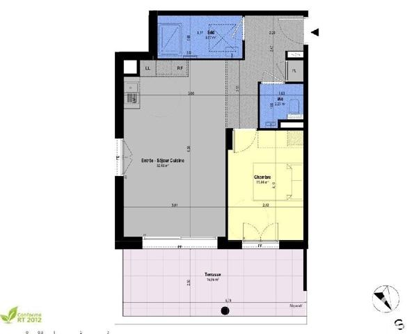 Appartement à vendre 2 pièces 51 m² Châteauneuf-Grasse