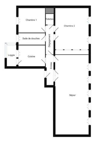 NANTES TOUR BRETAGNE Agréable T4 situé au 4ème et dernier a/asc 