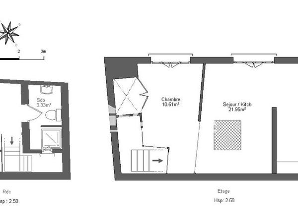 Location Studio 43.28 m² - 2 RUE JEAN ROQUE Martigues 13500