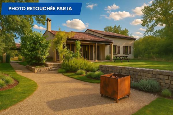 Maison 102 m² sans vis-à-vis sur 1 380 m² de terrain plat