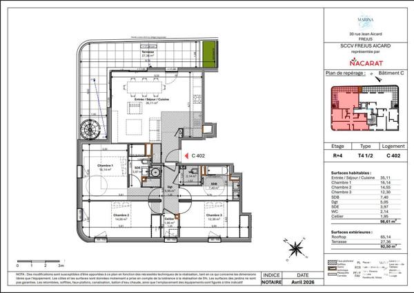 Appartement à vendre 4 pièces 98 m² Fréjus