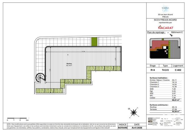 Appartement à vendre 4 pièces 98 m² Fréjus