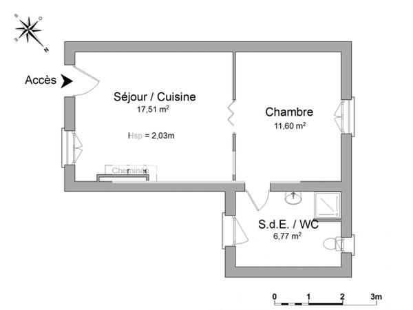 Location Maison 2 pièces 35.88 m² - 2 RUE DE SULLY Poilly Lez Gien 45500
