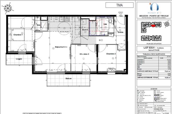 À VENDRE 4 PIÈCES + 2 BALCONS + PARKING SOUS-SOL